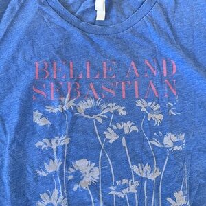 Belle and Sabastian Blue Graphic Tee